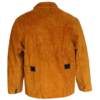chaqueta de cuero oro por detrás