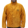 Gold leather welder jacket