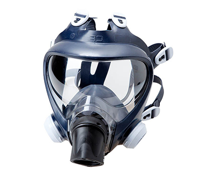 Masque de gaz à filtre facial sphérique avec produit chimique de