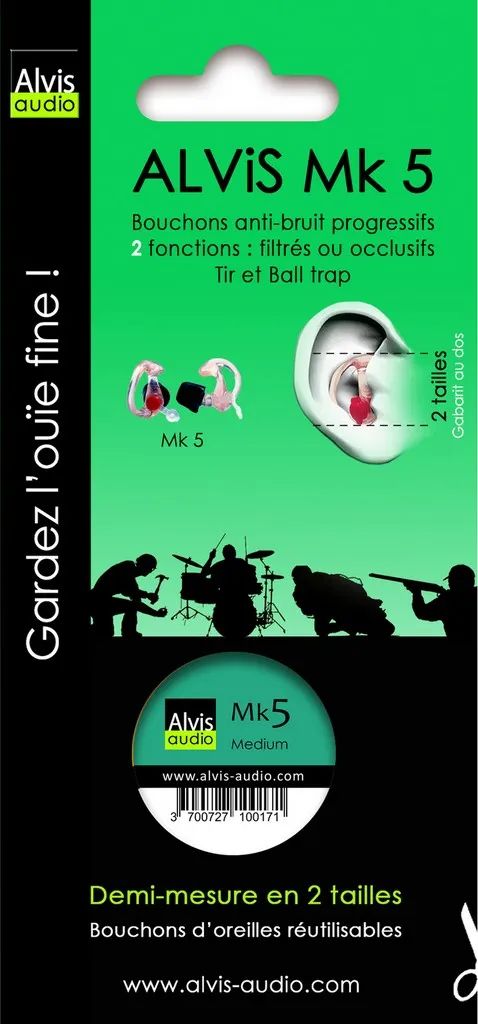 Alvis Mk4M Paire de Protections auditives Taille M 