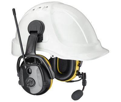 Secure Synergy electronic helmet mounted earmuffs